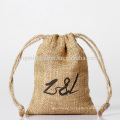 Custom wholesale eco friendly jute drawstring bag